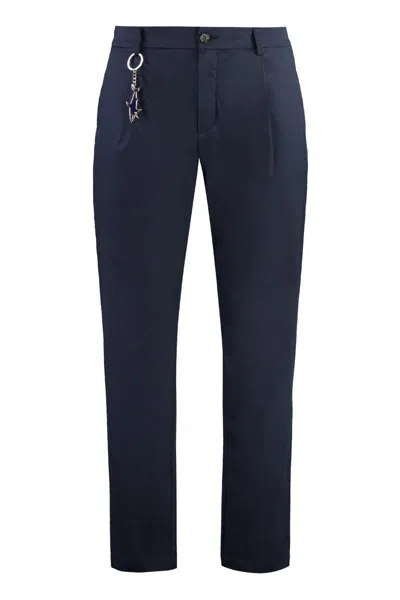 Shop Paul & Shark Cotton Trousers In Blue