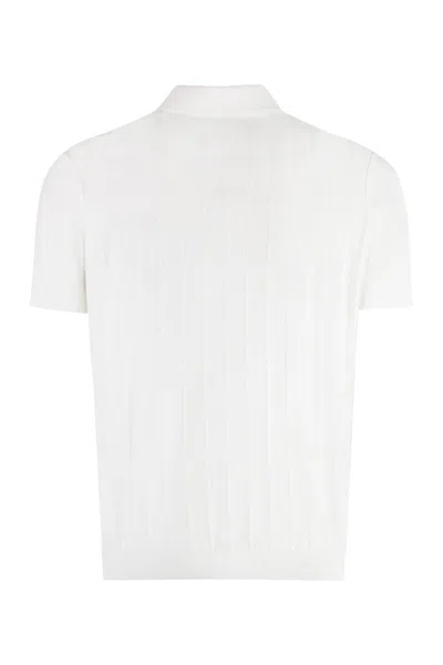 Shop Paul & Shark Short Sleeve Cotton Polo Shirt In White
