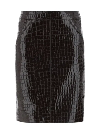 Shop Tom Ford Skirts In Dark Chocolate