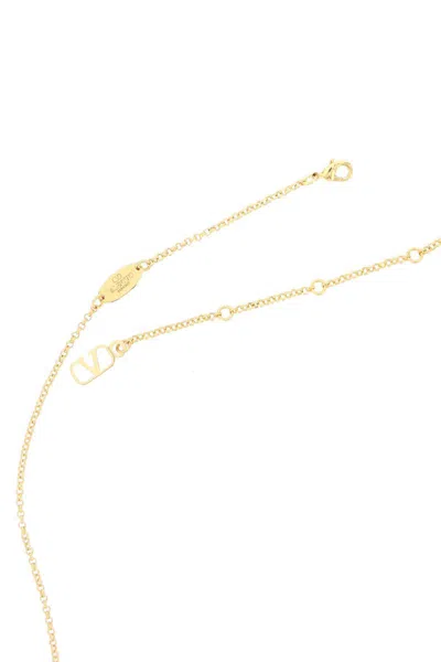 Shop Valentino Garavani Vlogo Signature Necklace In Gold