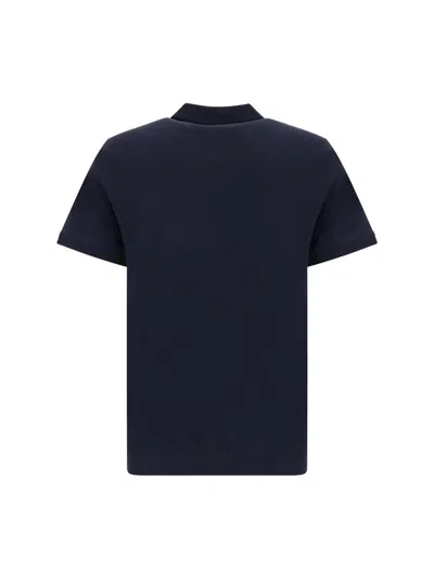 Shop Valentino Polo Shirts In Navy