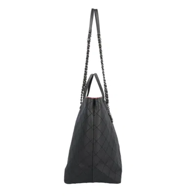 Pre-owned Chanel Shopping Black Leather Shopper Bag ()