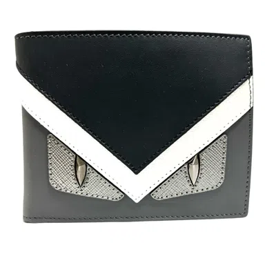 Shop Fendi Bag Bug Black Leather Wallet  ()