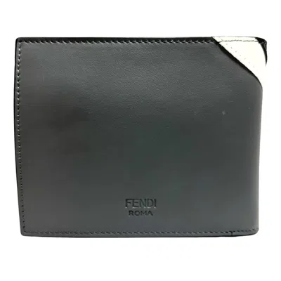 Shop Fendi Bag Bug Black Leather Wallet  ()