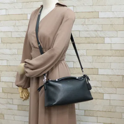 Shop Fendi By The Way Black Leather Shoulder Bag ()