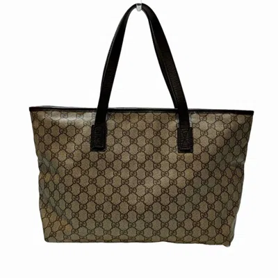 Shop Gucci Cabas Brown Canvas Tote Bag ()
