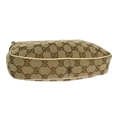 Shop Gucci Gg Canvas Beige Canvas Shoulder Bag ()