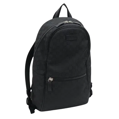 Shop Gucci Gg Canvas Black Canvas Backpack Bag ()