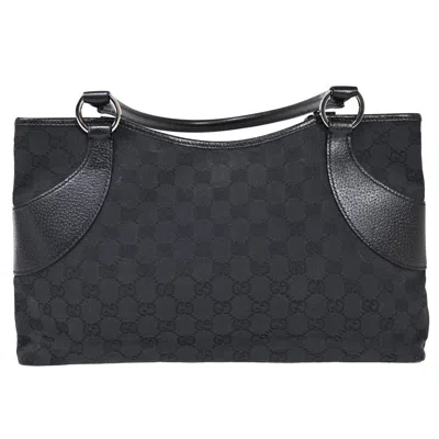 Shop Gucci Gg Canvas Black Canvas Shoulder Bag ()