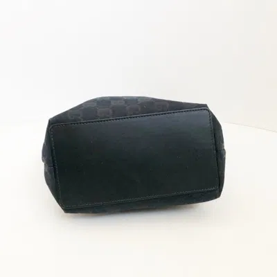 Shop Gucci Gg Pattern Black Canvas Tote Bag ()