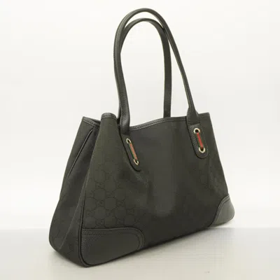 Shop Gucci Sherry Black Synthetic Tote Bag ()