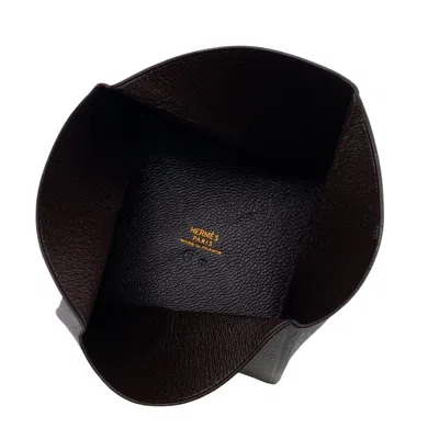 Shop Hermes Hermès Zoulou Black Leather Wallet  ()