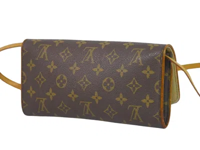 Pre-owned Louis Vuitton Pochette Twin Gm Brown Canvas Shoulder Bag ()