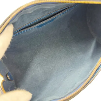 Pre-owned Louis Vuitton Soufflot Blue Leather Tote Bag ()