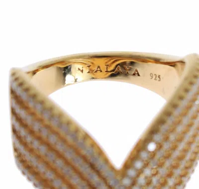 Shop Nialaya Glamorous Gold Plated Crystal Women's Ring