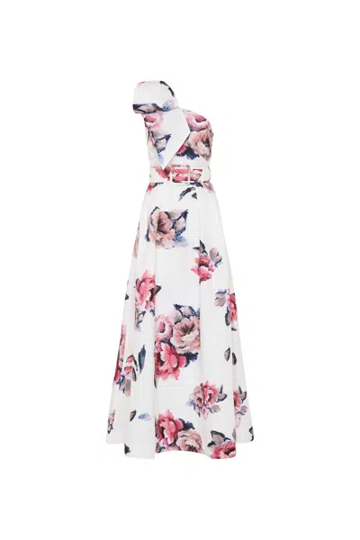 Rebecca Vallance Bridal Aveline Floral Taffeta Gown In Multicoloured