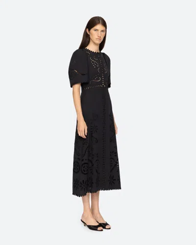 Shop Sea Ny Liat Short Sleeve Dress In Black