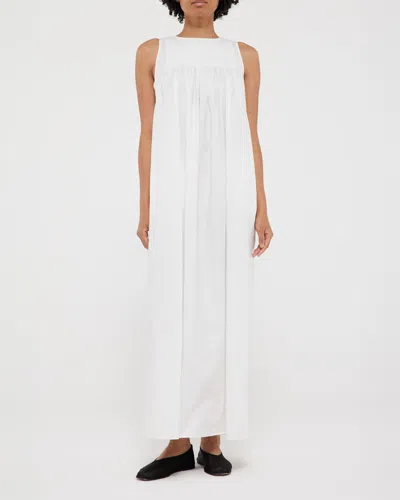 Shop Rohe Sleeveless Pleated A-line Dress In White