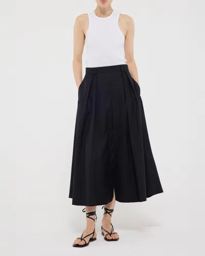Shop Rohe Wide Poplin Skirt In Black