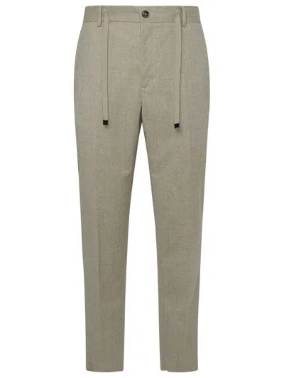 Shop Brian Dales Grey Wool Trousers
