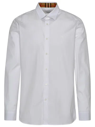 Shop Burberry Sherfield Shirt In White Cotton