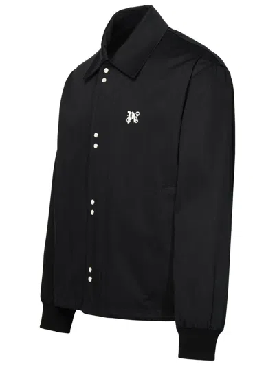 Shop Palm Angels 'coach' Black Cotton Jacket