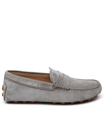 Tod's Green Suede Loafers Men In Green