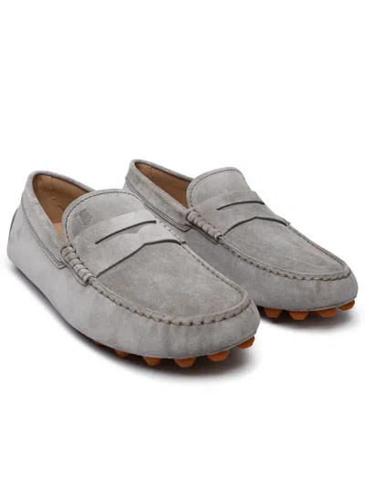 Tod's Green Suede Loafers Men In Green