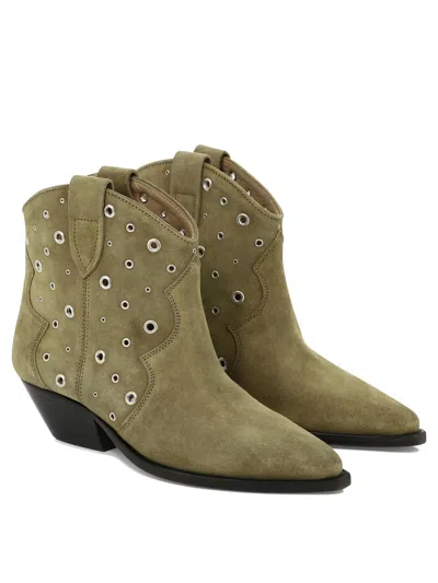 Shop Isabel Marant "eyelets" Ankle Boots