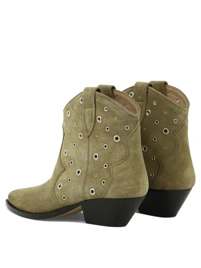 Shop Isabel Marant "eyelets" Ankle Boots