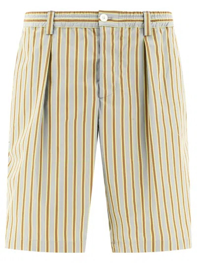 Shop Marni Striped Poplin Shorts