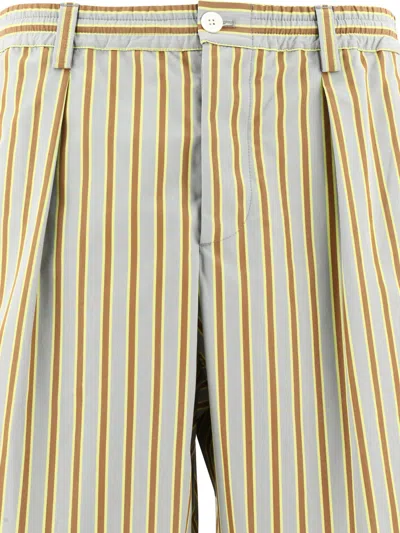 Shop Marni Striped Poplin Shorts
