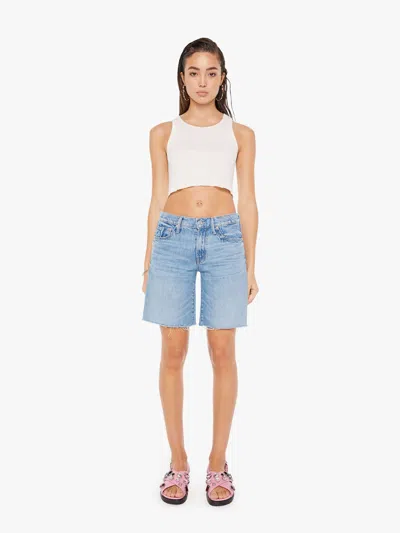 Shop Mother The Down Low Undercover Shorts Fray Material Girl In Blue