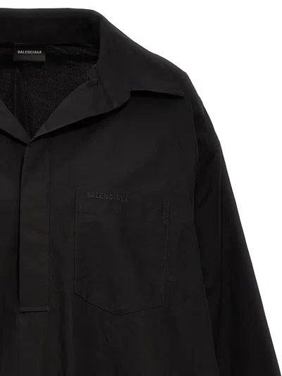 Shop Balenciaga Crumpled Effect Shirt Shirt, Blouse Black