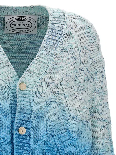 Shop Missoni Degrade Cardigan Sweater, Cardigans Light Blue