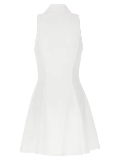 Shop Brunello Cucinelli Logo Embroidery Dress Dresses White