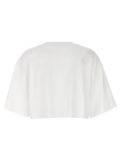 Shop Marni Logo Print Cropped T-shirt White