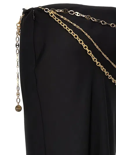 Shop Rabanne Long Chain Belt Skirt Skirts Black