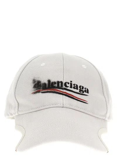 Shop Balenciaga Political Stencil Hats White/black