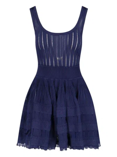 Shop Alaïa Dresses In Blue
