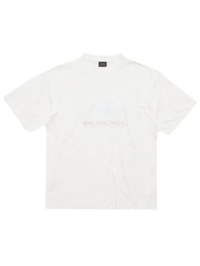 Shop Balenciaga T-shirts & Tops In Whiteblue