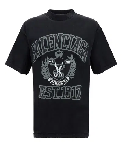 Shop Balenciaga T-shirts & Tops In Washdblack