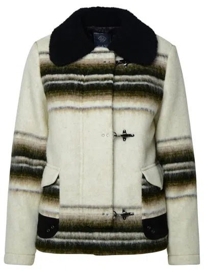 Shop Fay Ivory Wool Blend Jacket In Avorio