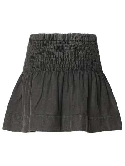 Shop Isabel Marant Étoile 'pacifica' Grey Cotton Skirt In Black