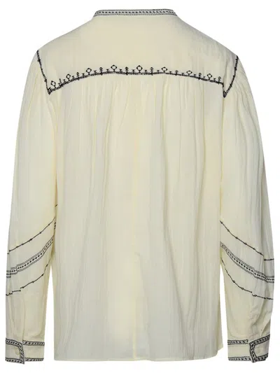 Shop Isabel Marant Étoile 'pelson' Ivory Cotton Shirt In Avorio