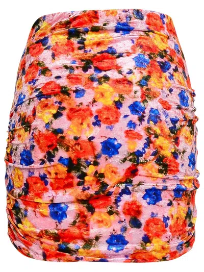 Isabel Marant Orange Polyamide Miniskirt Women In Orange