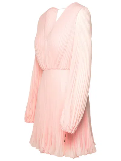 Shop Max Mara 'visit' Pink Polyester Dress