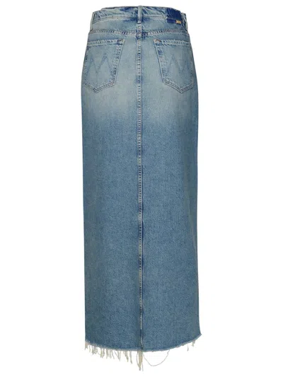 Shop Mother Light Blue Cotton Denim Skirt