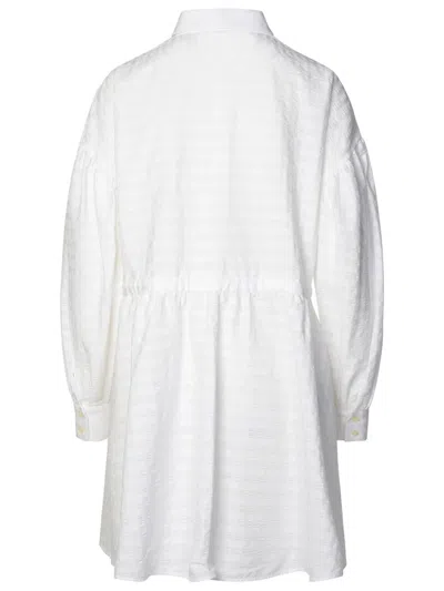 Shop Msgm White Cotton Dress