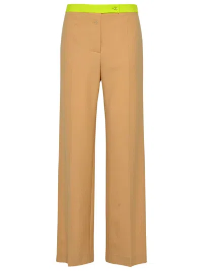 Shop Off-white Beige Wool Blend Active Pants In Brown